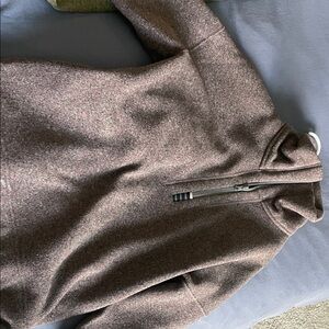 Stio Heathered Brown Quarter-Zip Pullover